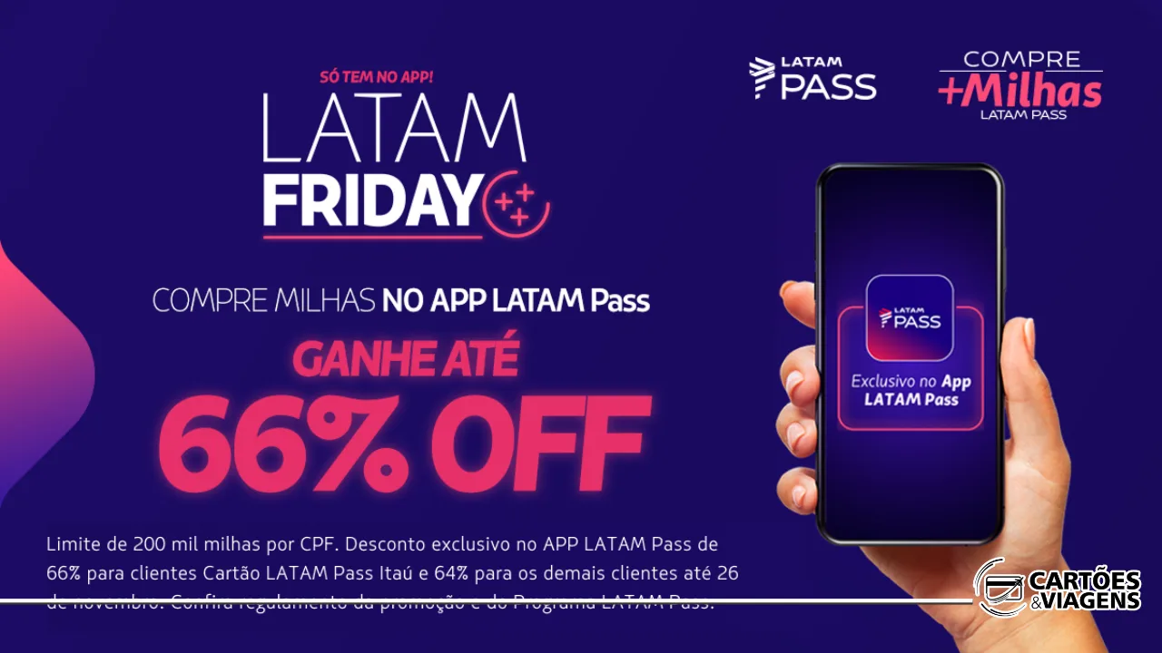 Milhas LATAM com Desconto: Como Aproveitar até 66% OFF na compra de milhas LATAM Pass