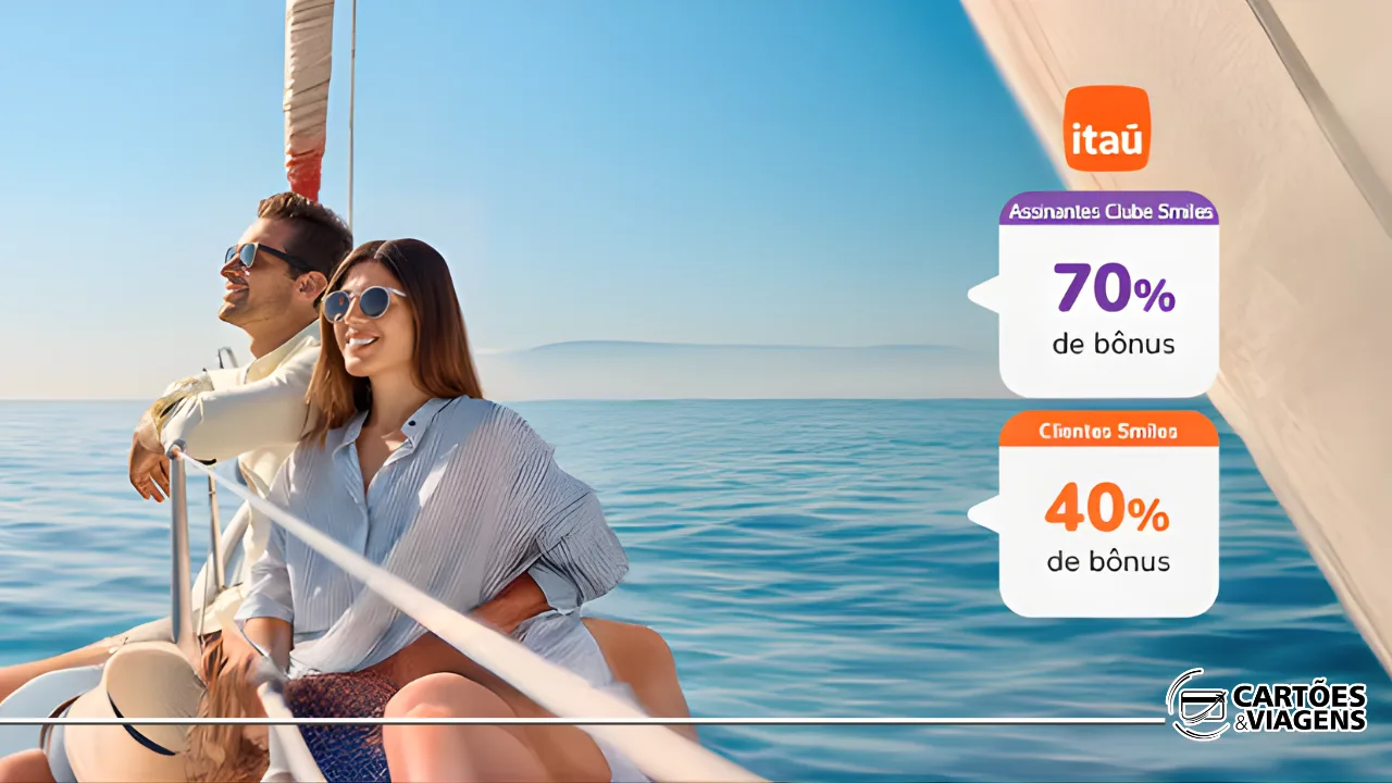 Itaú e Smiles com Bônus: Aproveite até 70% na Transferência de Pontos (08 a 09/12/2025)