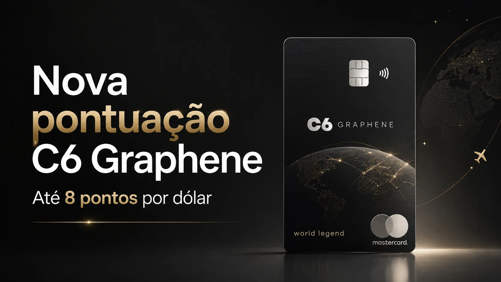 Nova pontuação C6 Graphene: cartão passa a oferecer até 8 pontos por dólar