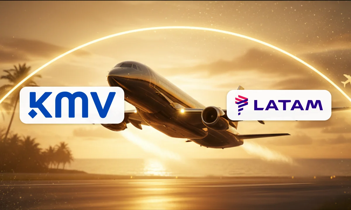 Ganhe 45% de milhas bônus ao transferir pontos KMV para o LATAM Pass